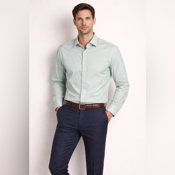 Eton Other - Eton Men’s Green Button-Down Dress Shirt SZ 39/15.5 Complementary Luxury Cotton